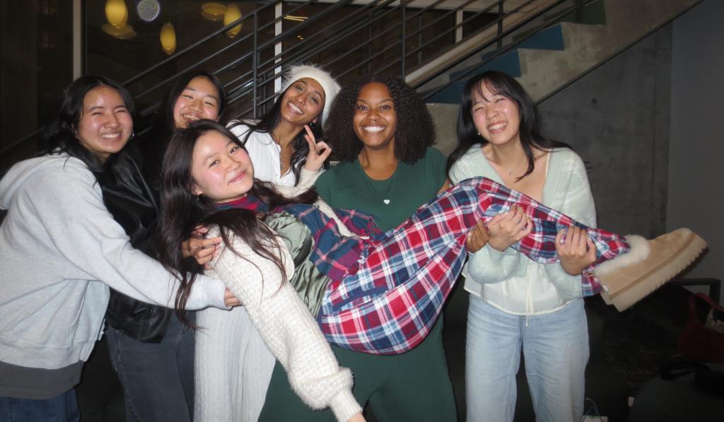 Bonding at a social event